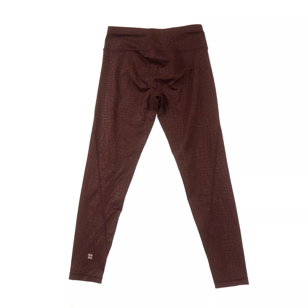 Sweaty Betty All Day 7/8 Snake Print Maroon Leggings